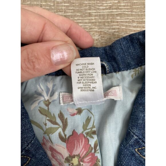 Janie & Jacket Floral Lined and Embroidered Jean Jacket 12-24m - Picture 6 of 6